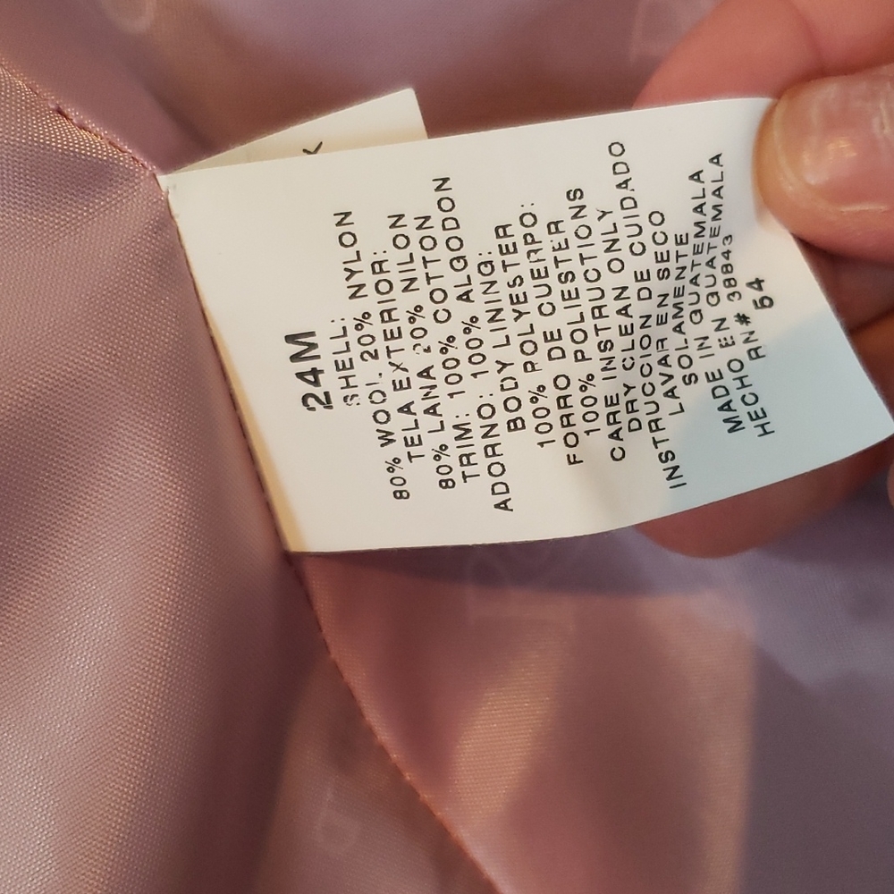 Rothschild Pink Hooded Girls Coat with Bows - Picture 3 of 7
